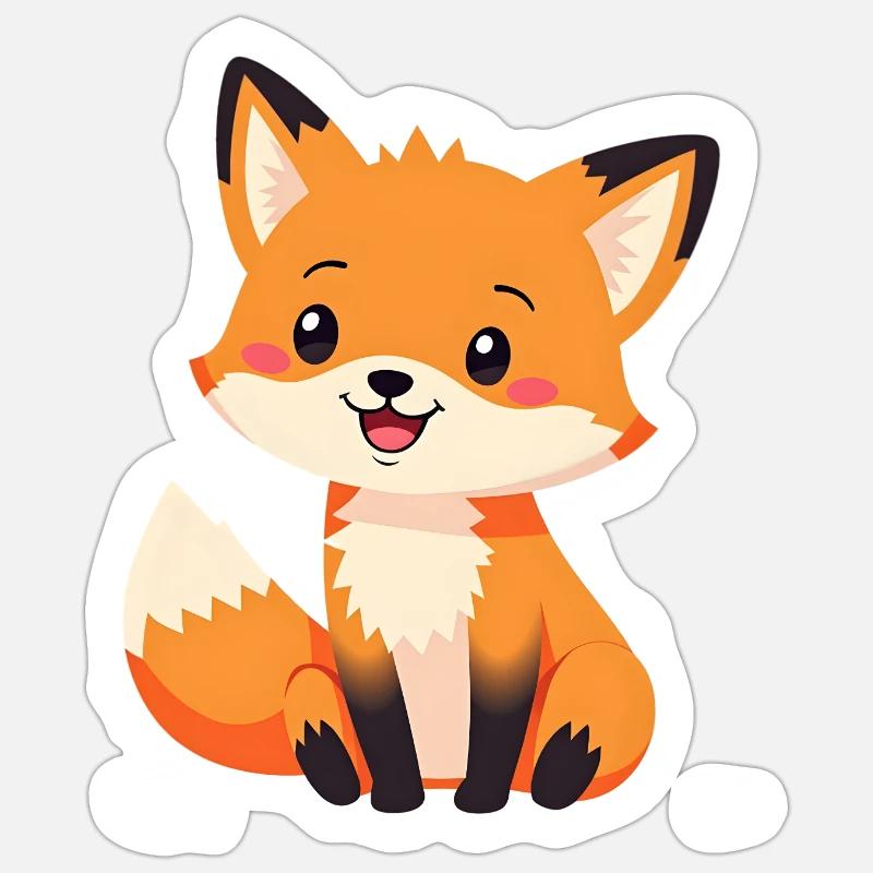 Fox - Sticker size S (10 x 10 cm) - white matte