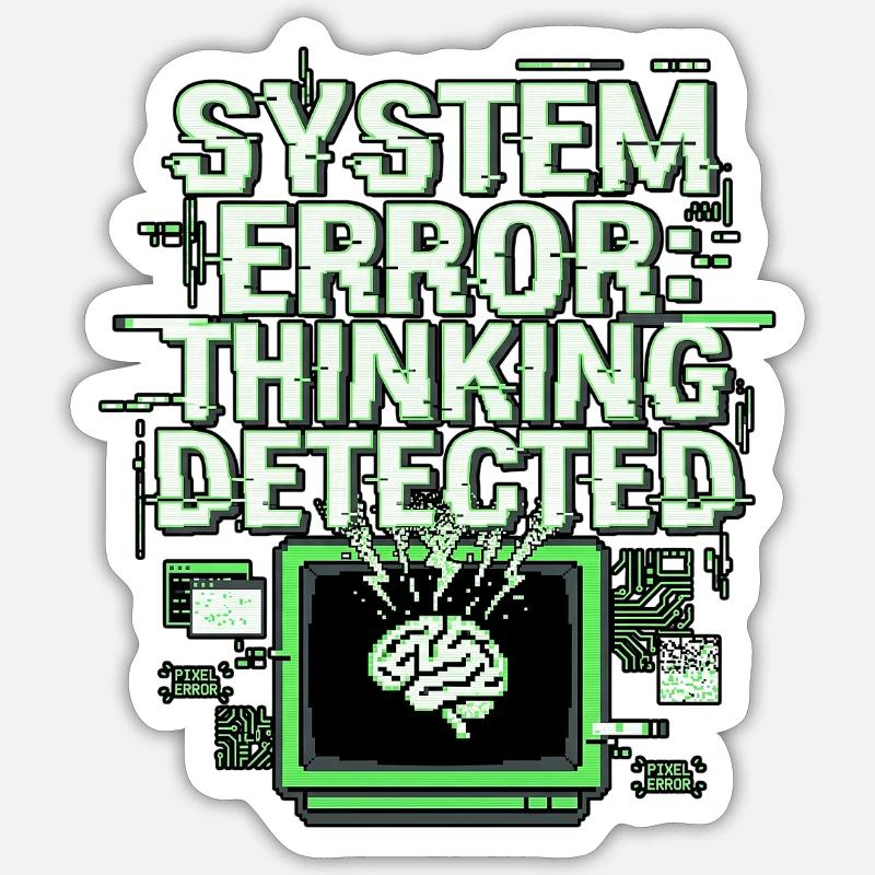 System Error - Sticker Größe S (10 x 10 cm) - Mattweiß