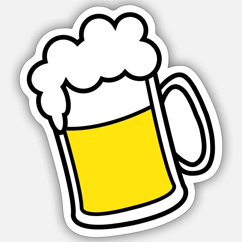 bier - Sticker Größe S (10 x 10 cm) - Mattweiß
