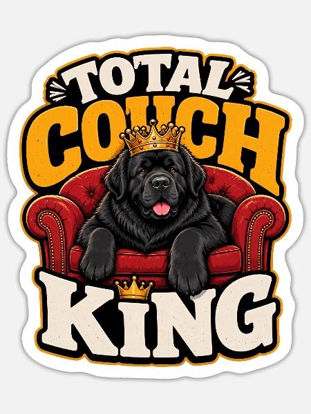Newfoundland Dog - Sticker Größe S (10 x 10 cm) - Mattweiß