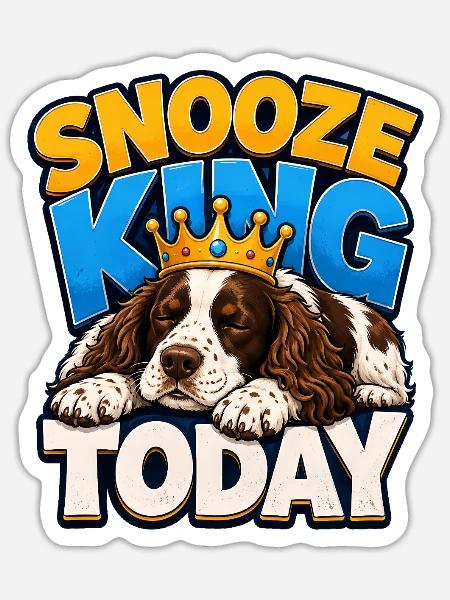 Englischer Springer-Spaniel - Sticker Größe S (10 x 10 cm) - Mattweiß