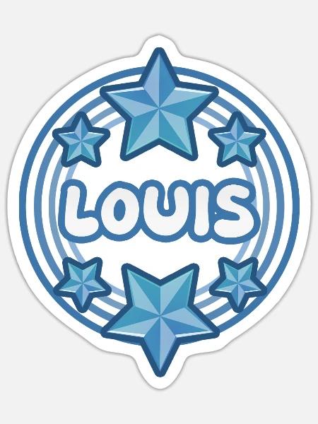 Louis als Vorname - Sticker Größe S (10 x 10 cm) - Mattweiß