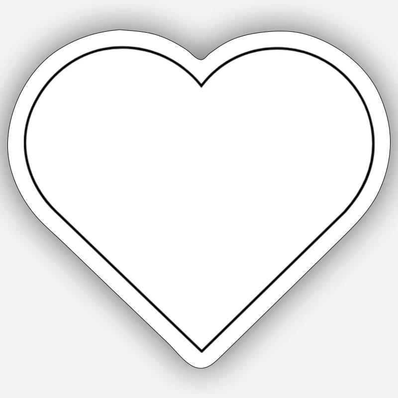 Modèle de conception de cadre en forme de cœur Sticker taille S (10 x 10 cm)