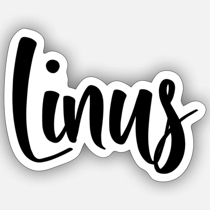 First name Linus - Sticker size S (10 x 10 cm) - white matte
