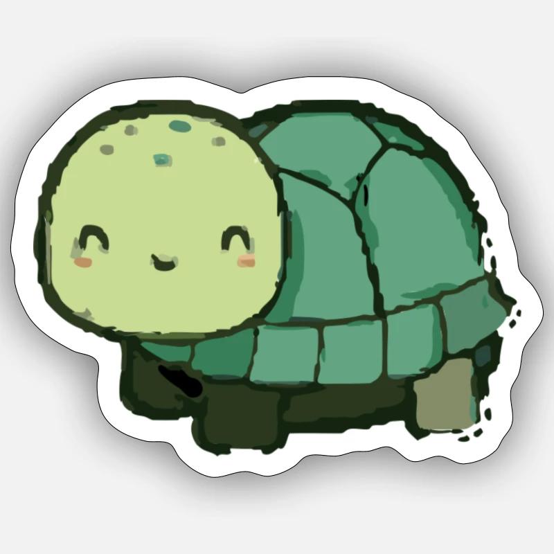 [ . . . ] TURTLE Sticker Größe S (10 x 10 cm)