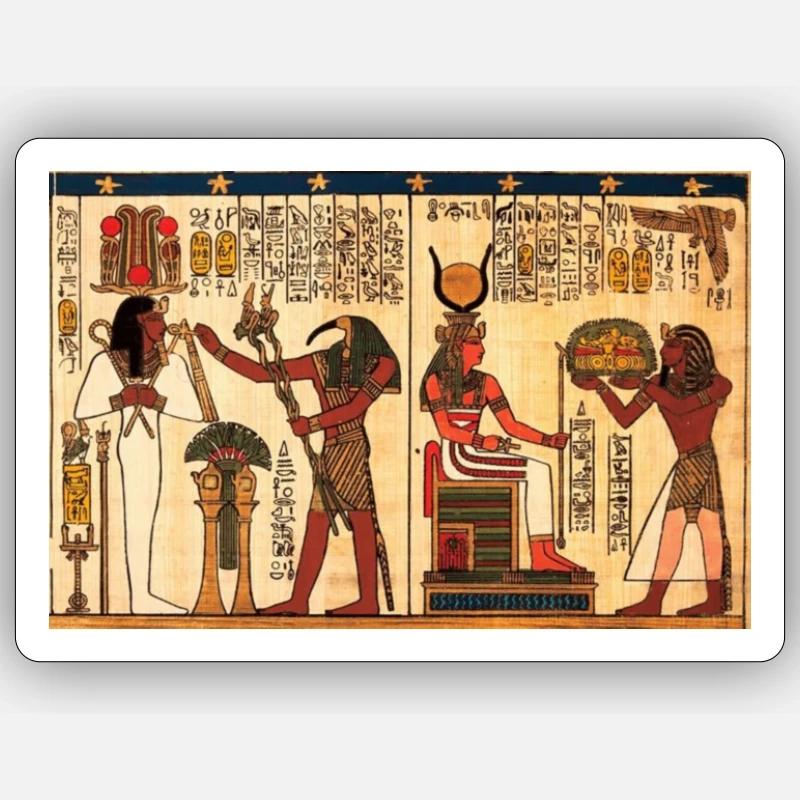 Ancient Egyptian Hiroglyphs - Sticker size S (10 x 10 cm) - white matte