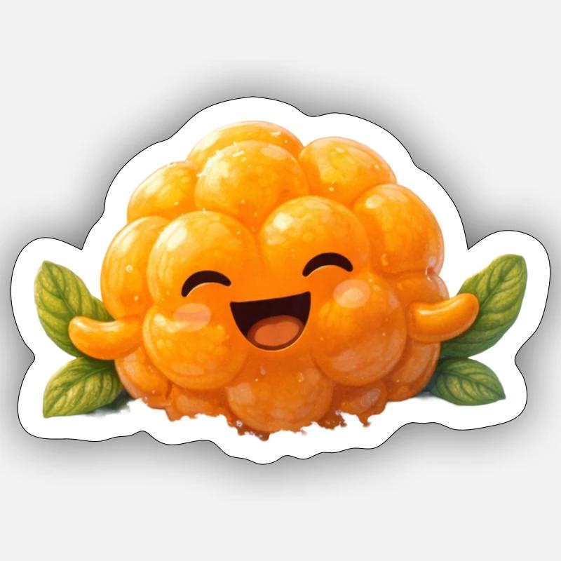 Fröhliche Moltebeere - Geschenk des Weiten Nordens Sticker Größe S (10 x 10 cm)