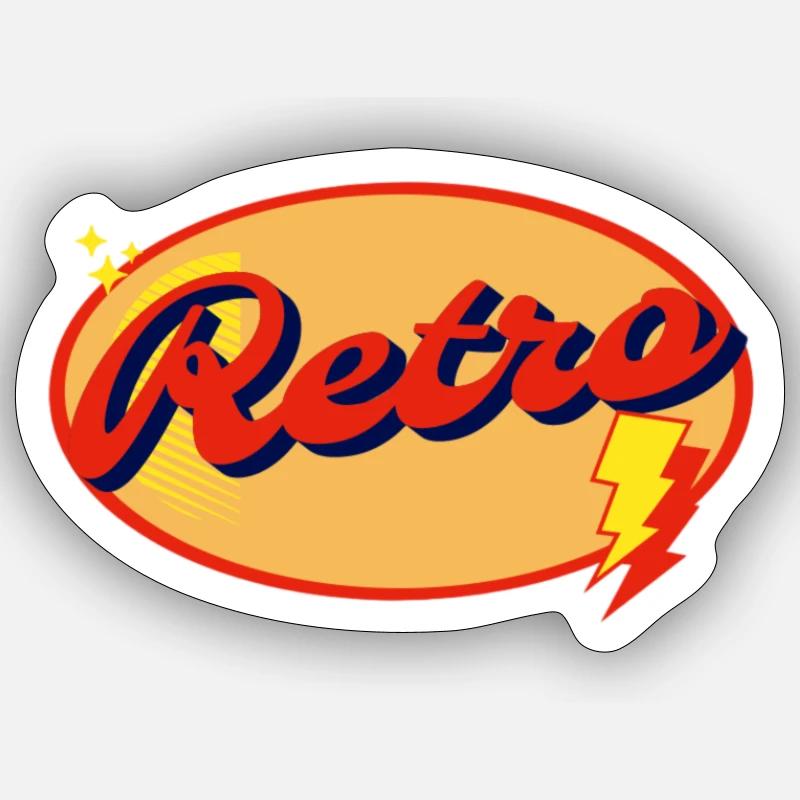 Retro - Sticker size S (10 x 10 cm) - white matte