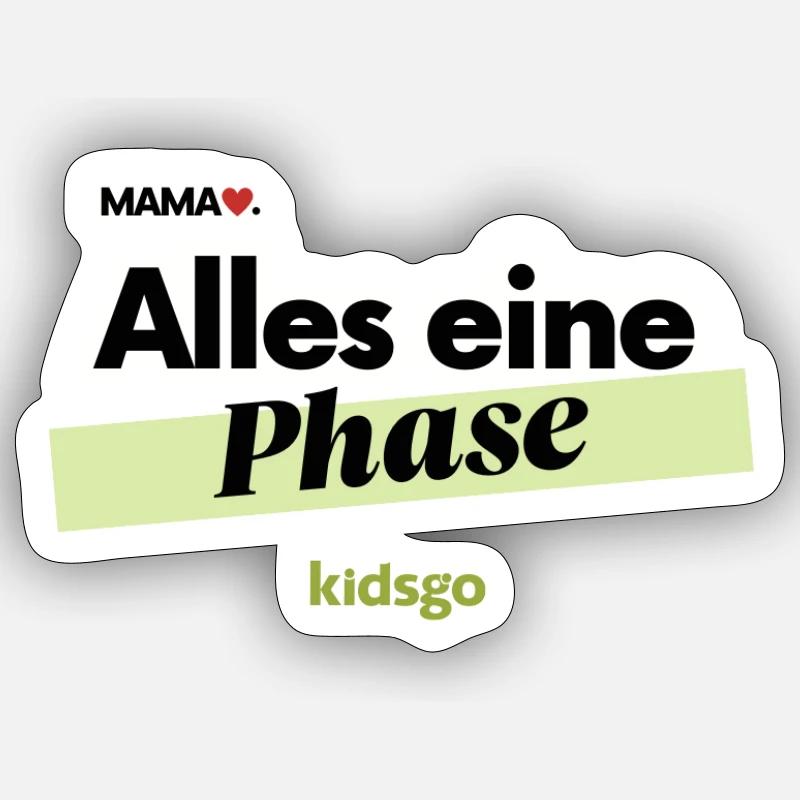 Phase - Sticker Größe S (10 x 10 cm) - Mattweiß