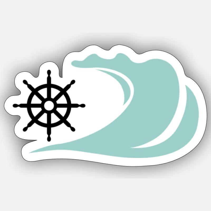 The Wave - Sticker size S (10 x 10 cm) - white matte