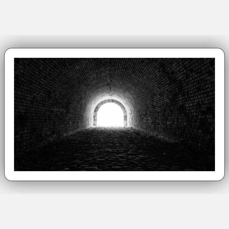 dark - Sticker taille S (10 x 10 cm) - blanc mat