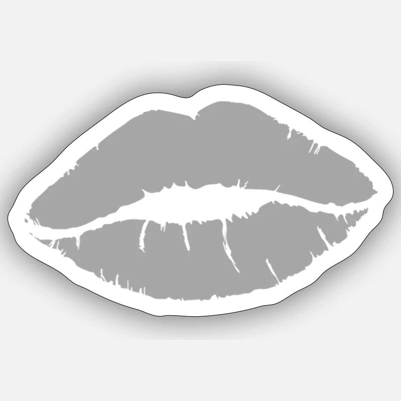 Bacio Grigio Sticker formato S (10 x 10 cm)