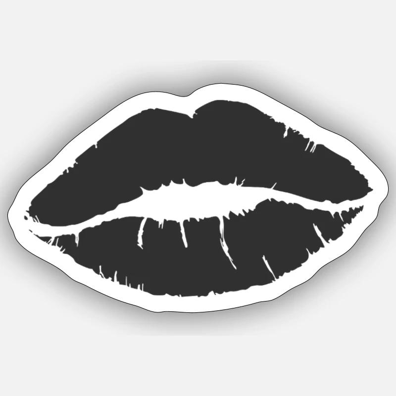 Bacio Nero Sticker formato S (10 x 10 cm)