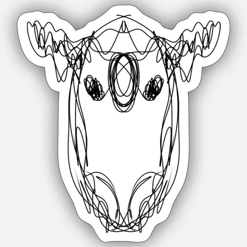 Tier - Sticker Größe S (10 x 10 cm) - Mattweiß