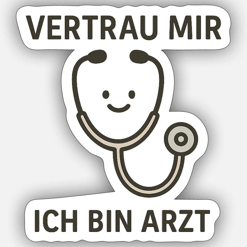 Vertrau mir, ich bin Arzt Sticker Größe S (10 x 10 cm)