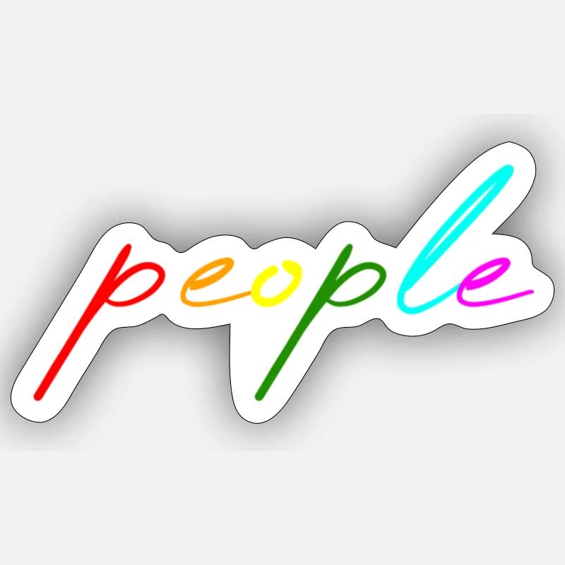 People - Sticker size S (10 x 10 cm) - white matte