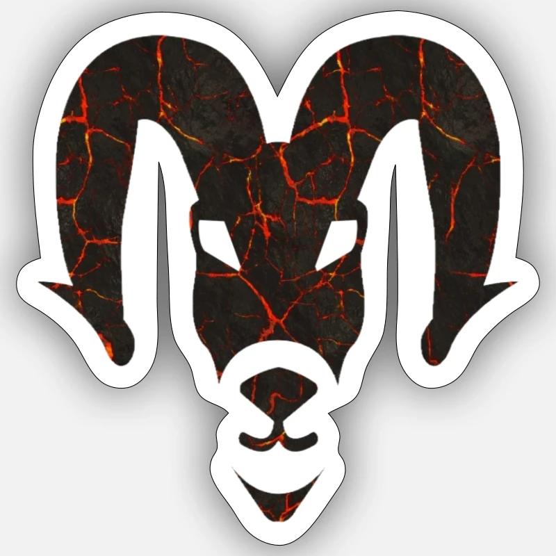 Steinbock,sternzeichen,tier - Sticker Größe S (10 x 10 cm) - Mattweiß