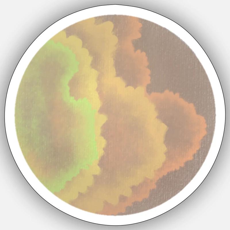 Aquarell- 2 - Sticker Größe S (10 x 10 cm) - Mattweiß