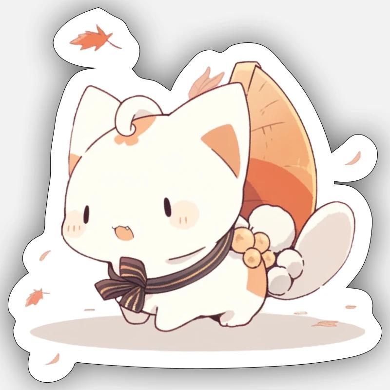 Chat d’anime mignon Sticker taille S (10 x 10 cm)