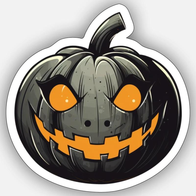 Halloween Spooky Pumpkin - Sticker size S (10 x 10 cm) - white matte