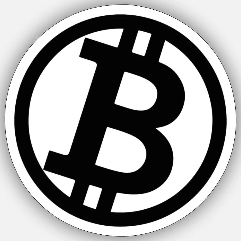 Bitcoin black Sticker size S (10 x 10 cm)