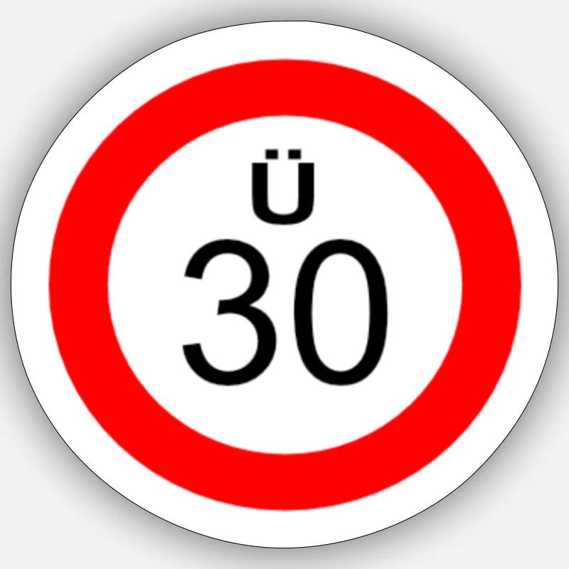 Ü30 Sticker Größe S (10 x 10 cm)