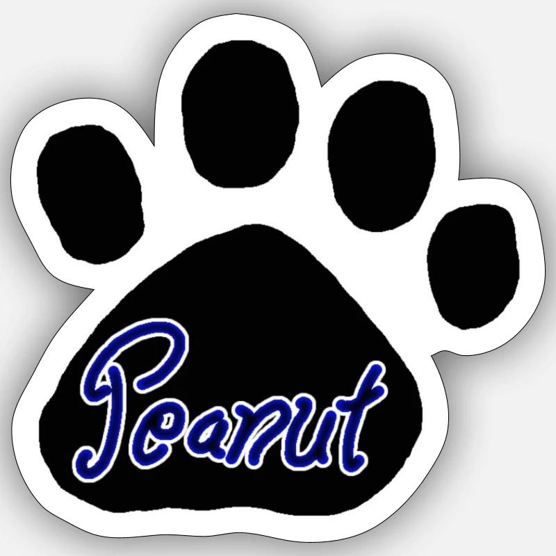 Logo de cacahuète Sticker taille S (10 x 10 cm)