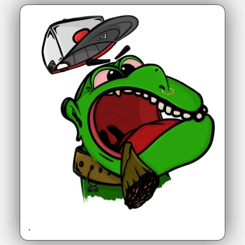 Cool Alien - Sticker Größe S (10 x 10 cm) - Mattweiß