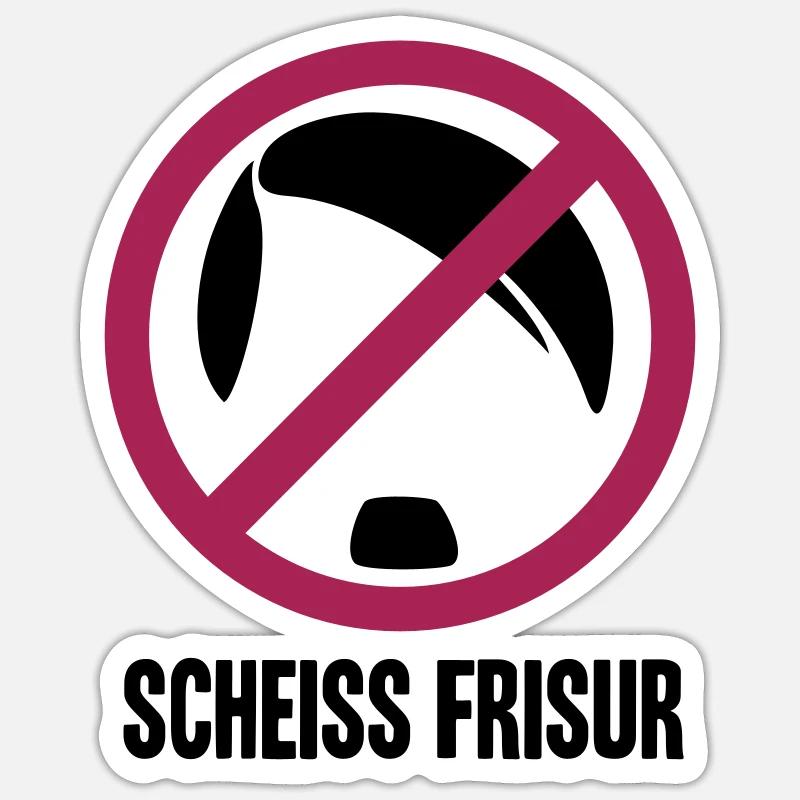 MERDE COIFFURE Sticker taille S (10 x 10 cm)