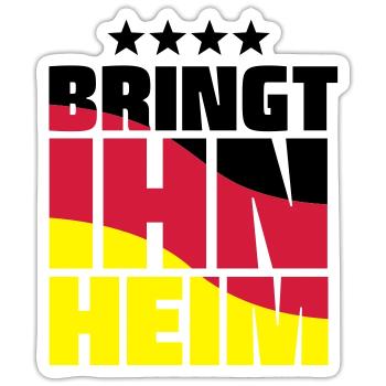 bringt ihn heim! WM pokal - Sticker Größe S (10 x 10 cm) - Mattweiß - Vorne
