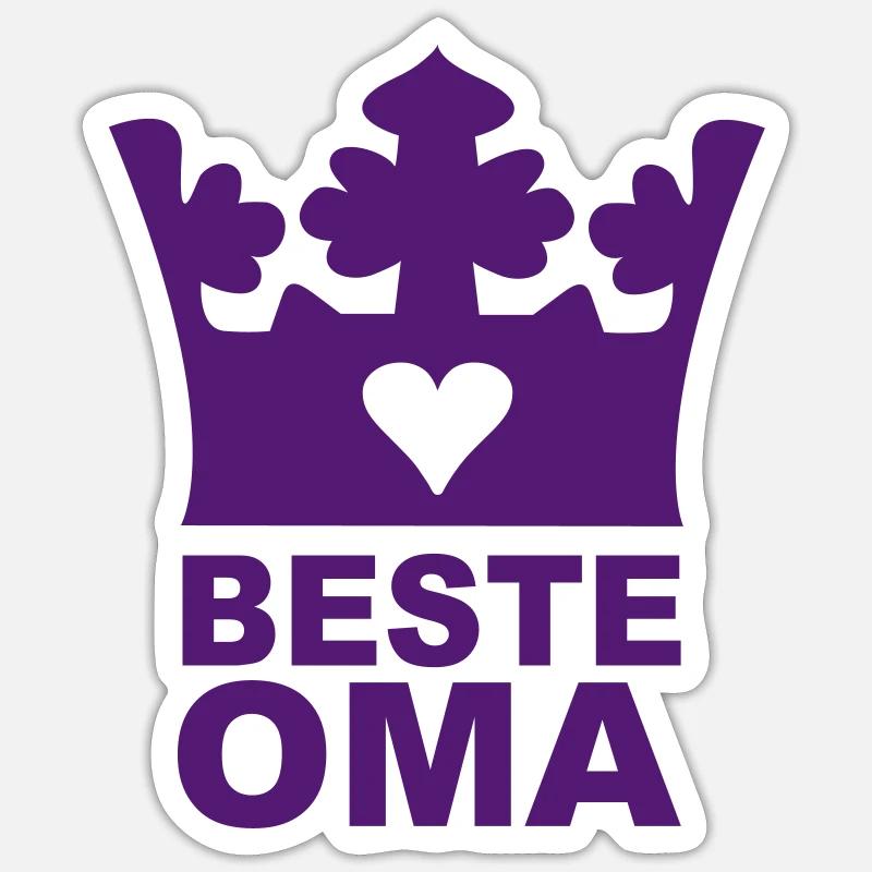 Oma - Großmutter - Sticker Größe S (10 x 10 cm) - Mattweiß