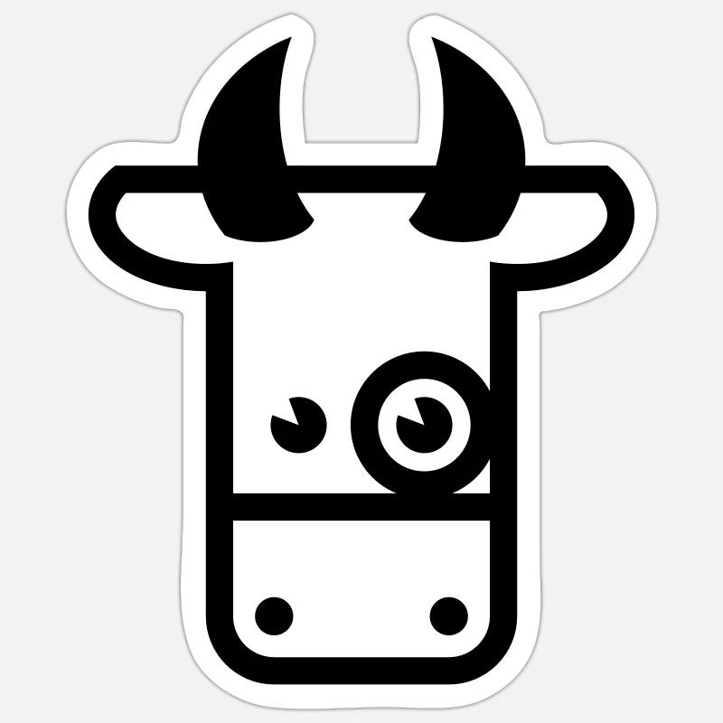 Vache / vache / Vache / Vaca / Vacca / Koe (1C) Sticker taille S (10 x 10 cm)