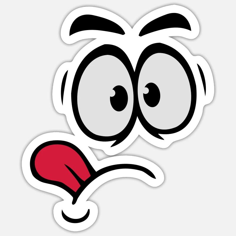 Langue - Sticker taille S (10 x 10 cm) - blanc mat