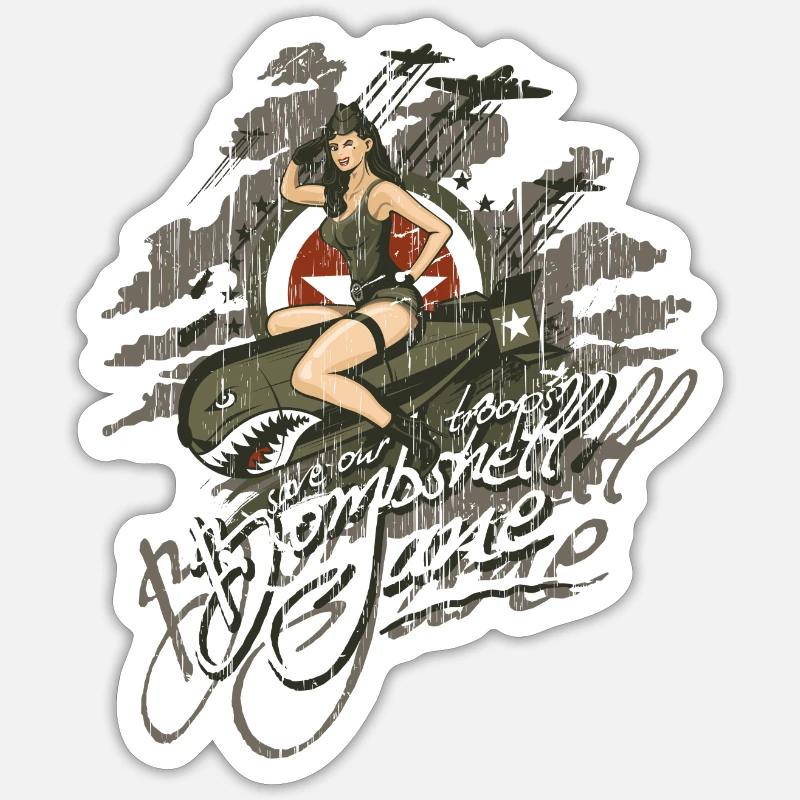 bombshell_jane - Sticker size S (10 x 10 cm) - white matte