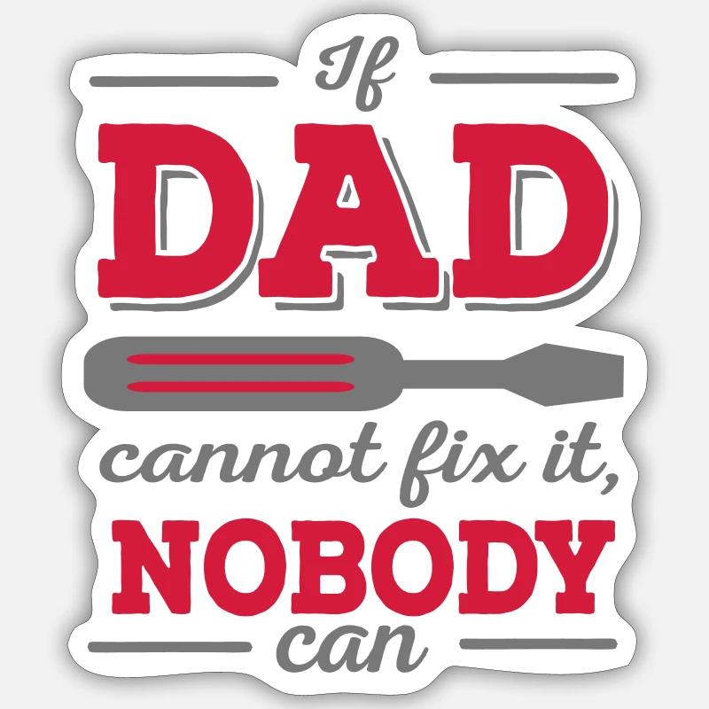 dad - Sticker taille S (10 x 10 cm) - blanc mat