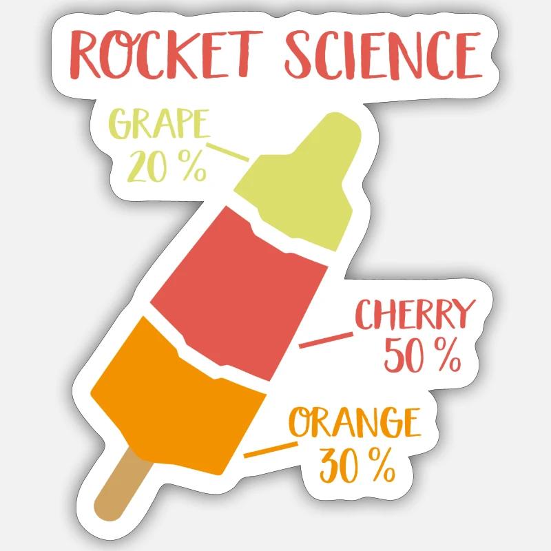rocket science - Sticker size S (10 x 10 cm) - white matte