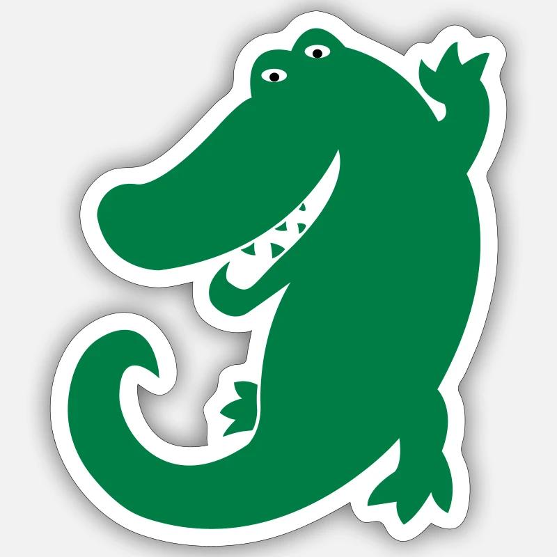 krokodil Sticker Größe S (10 x 10 cm)