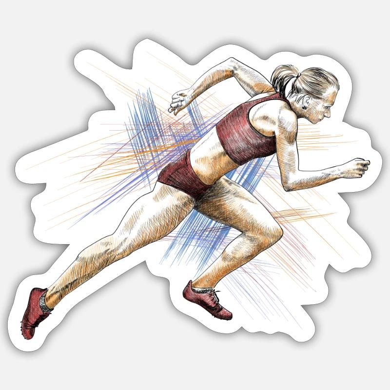 Runner - Sticker size S (10 x 10 cm) - white matte