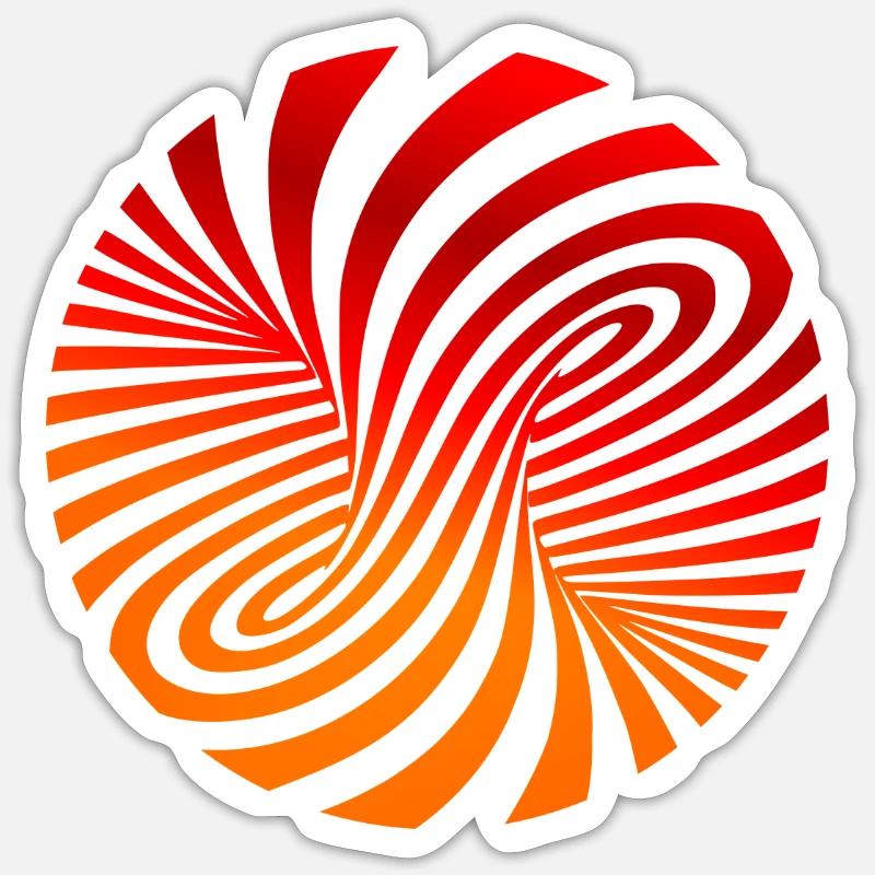 psychedelic tornado optische täuschung strudel dre Sticker Größe S (10 x 10 cm)