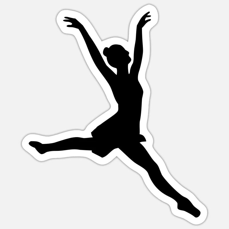 Tänzer - Sticker Größe S (10 x 10 cm) - Mattweiß