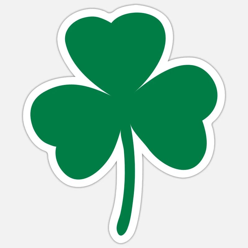 Kleeblatt - St. Patrick's Day - Sticker Größe S (10 x 10 cm) - Mattweiß