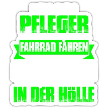 PFLEGER - Hölle - Sticker Größe S (10 x 10 cm) - Mattweiß - Vorne