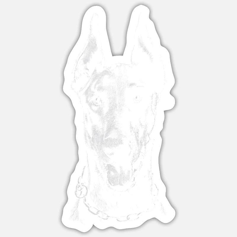 Dobermann Sticker Größe S (10 x 10 cm)