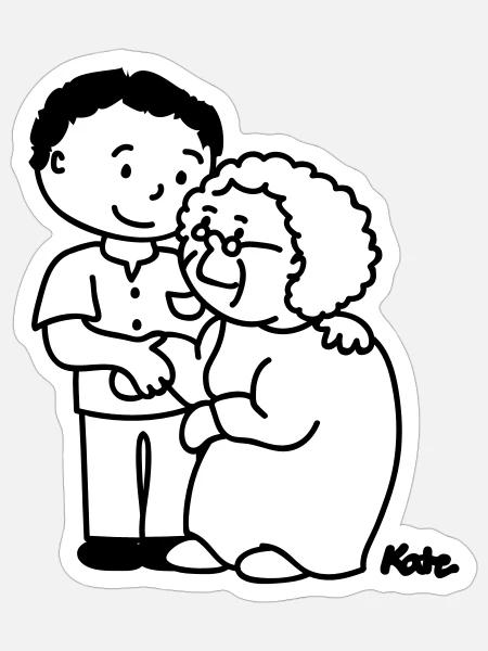 Altenpfleger - Sticker Größe S (10 x 10 cm) - Mattweiß
