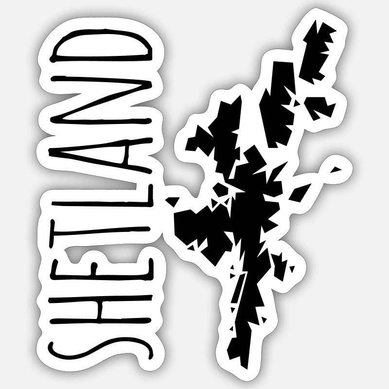 Shetland Islands - Sticker size S (10 x 10 cm) - white matte