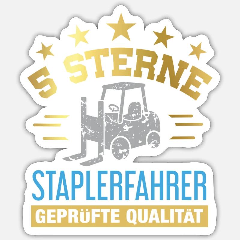 Stapler / Staplerfahrer Sticker Größe S (10 x 10 cm)