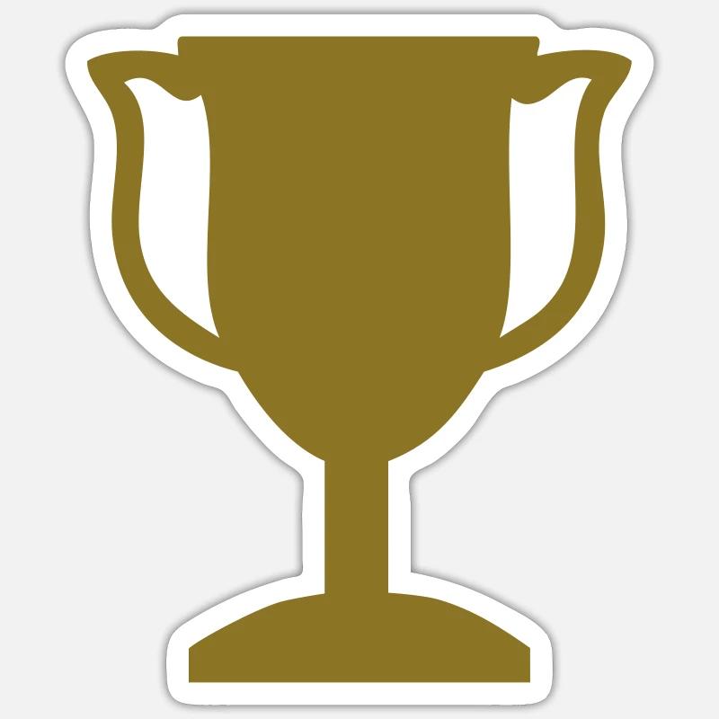 Cup (trophy) 03 - Sticker size S (10 x 10 cm) - white matte
