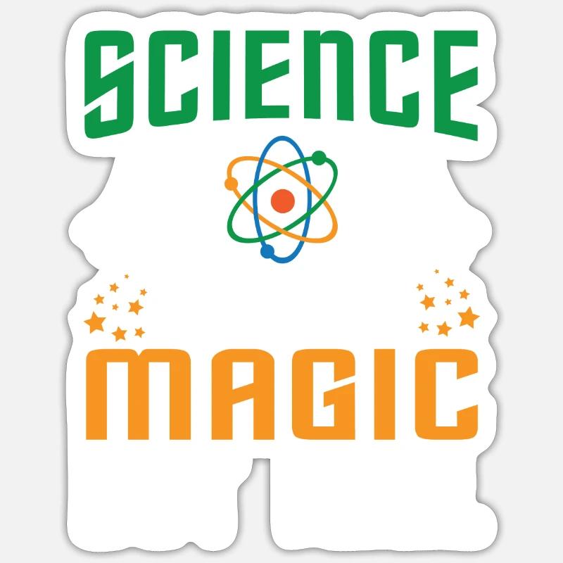 SCIENCE it's like magic - Sticker størrelse S (10 x 10 cm) - mat hvid