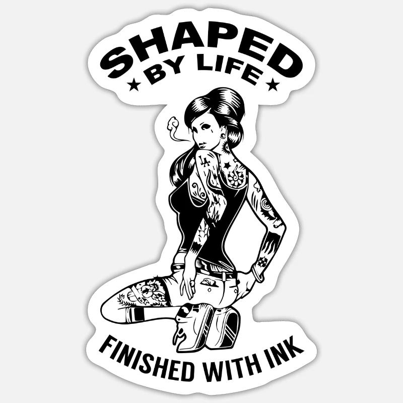 conception de tatouage - Sticker taille S (10 x 10 cm) - blanc mat