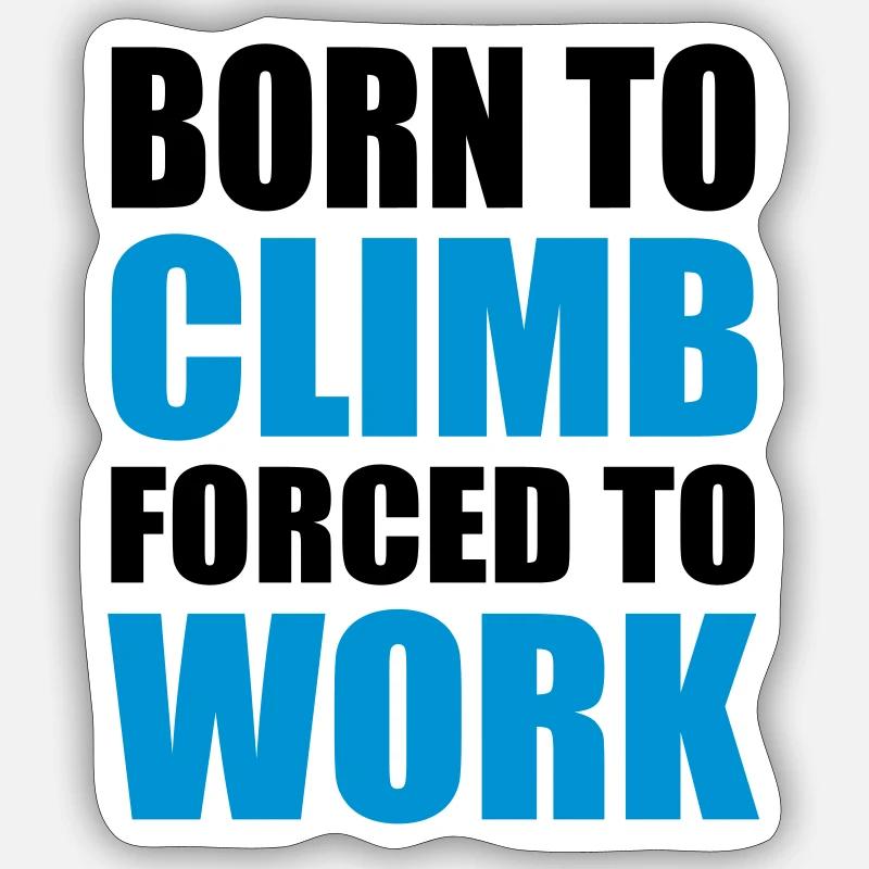 climb - Sticker size S (10 x 10 cm) - white matte